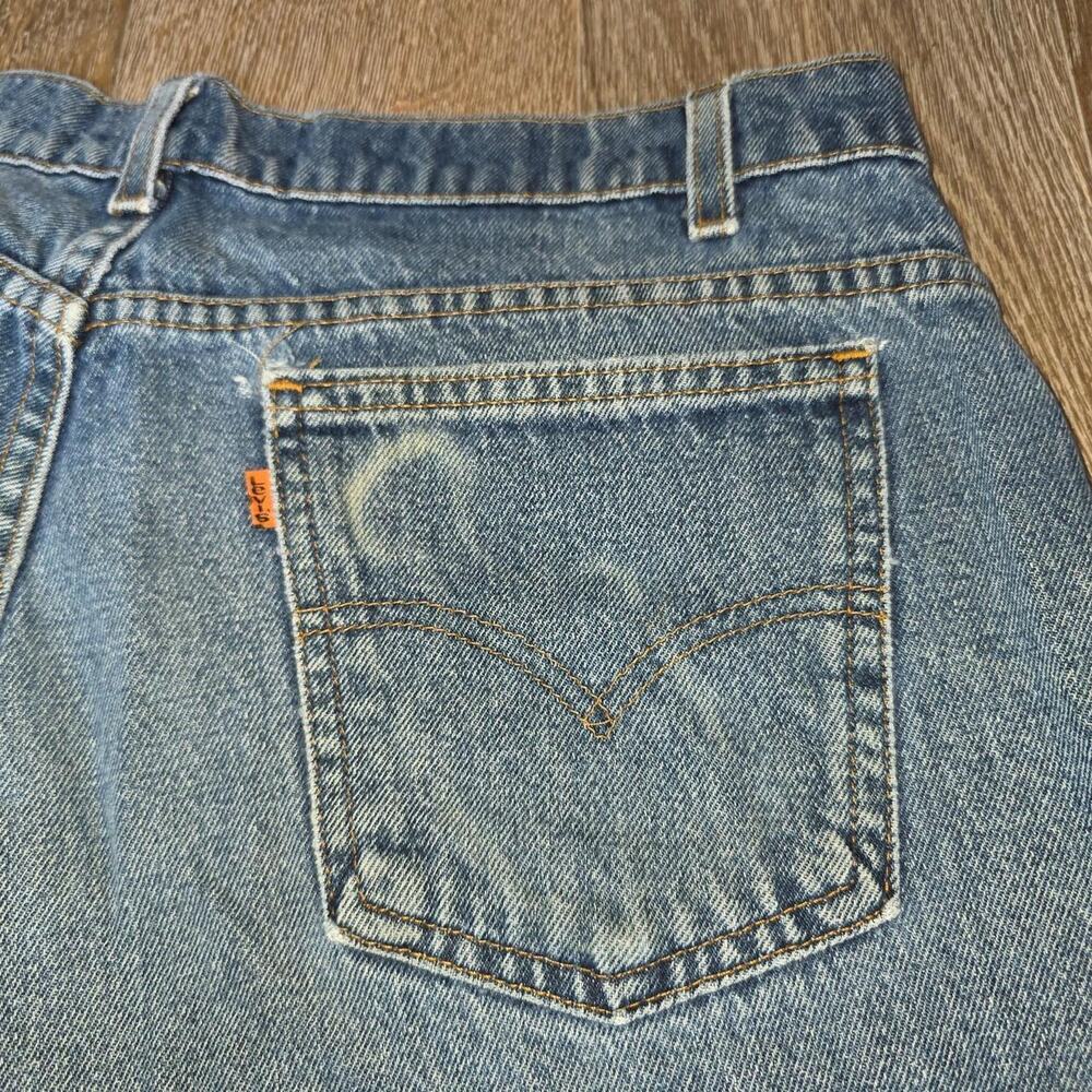 Vintage 90's Hair Pick Pocket Faded Levi 560 Orange Tab Denim Jeans (36x32)